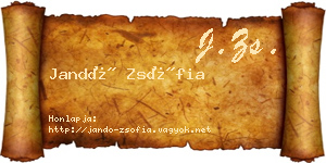Jandó Zsófia névjegykártya