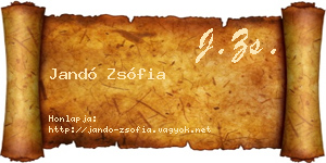 Jandó Zsófia névjegykártya