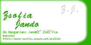 zsofia jando business card